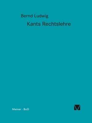 cover image of Kants Rechtslehre